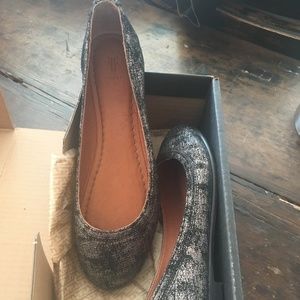 Frye Carson Ballet Gun Metal Shoes